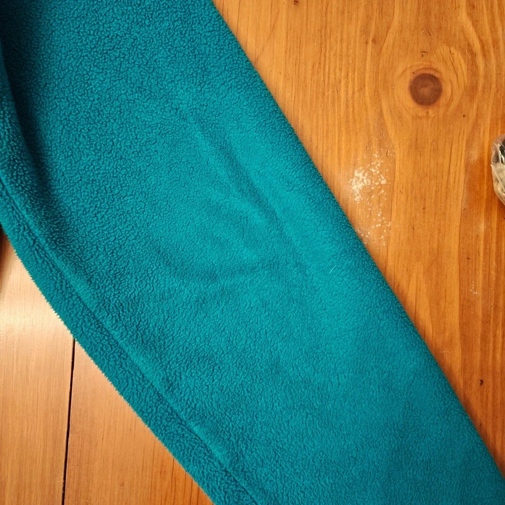 L.L. Bean Teal Fleece Full Zip Jacket Womens Large Gorpcore Outdoors Casual Cozy